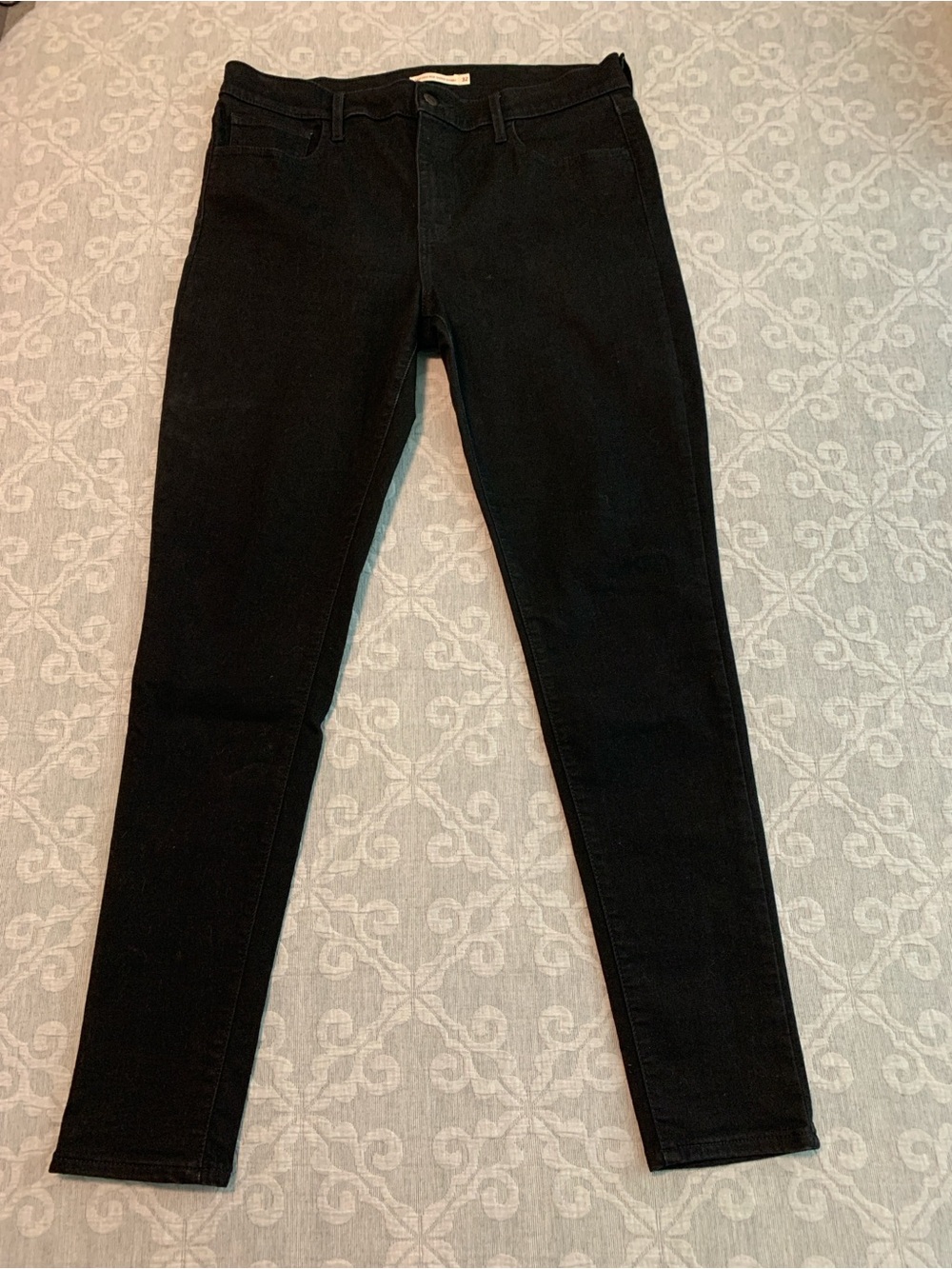 Levi's Black 720 High Rise Super Skinny Jeans (Size 32)